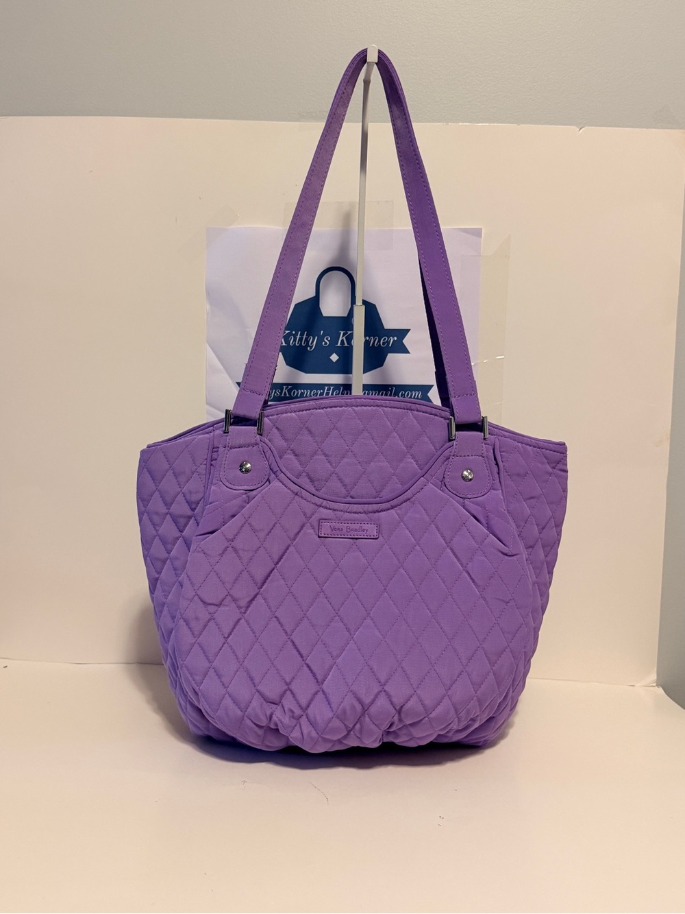 NWOT Vera Bradley Glenna Satchel in the Mokark Orchard Pattern Lilac Colored